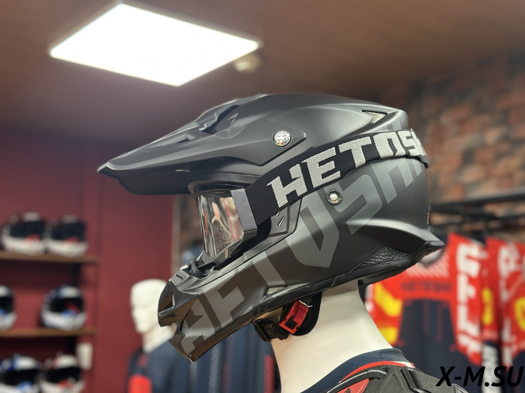 Шлем кроссовый HETOSHI OF836 EXOSS CROSS PRO MX289 цв.Черный Матовый р.XS