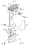 Корпус карданного вала 4-Х ТАКТНОГО ПЛМ MERCURY 2.5 Серийный номер от 0R131842 и выше