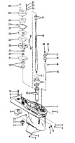 Корпус редуктора (приводной вал) 2-Х ТАКТНОГО ПЛМ MERCURY 75 Серийный номер от 0B240451 до 0C221999