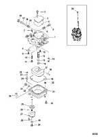 Карбюратор 4-Х ТАКТНОГО ПЛМ MERCURY F15 Серийный номер от 0P401000 и выше