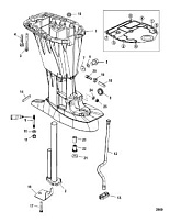 Корпус карданного вала 4-Х ТАКТНОГО ПЛМ MERCURY 50 Серийный номер от 0P401000 до 0P515896