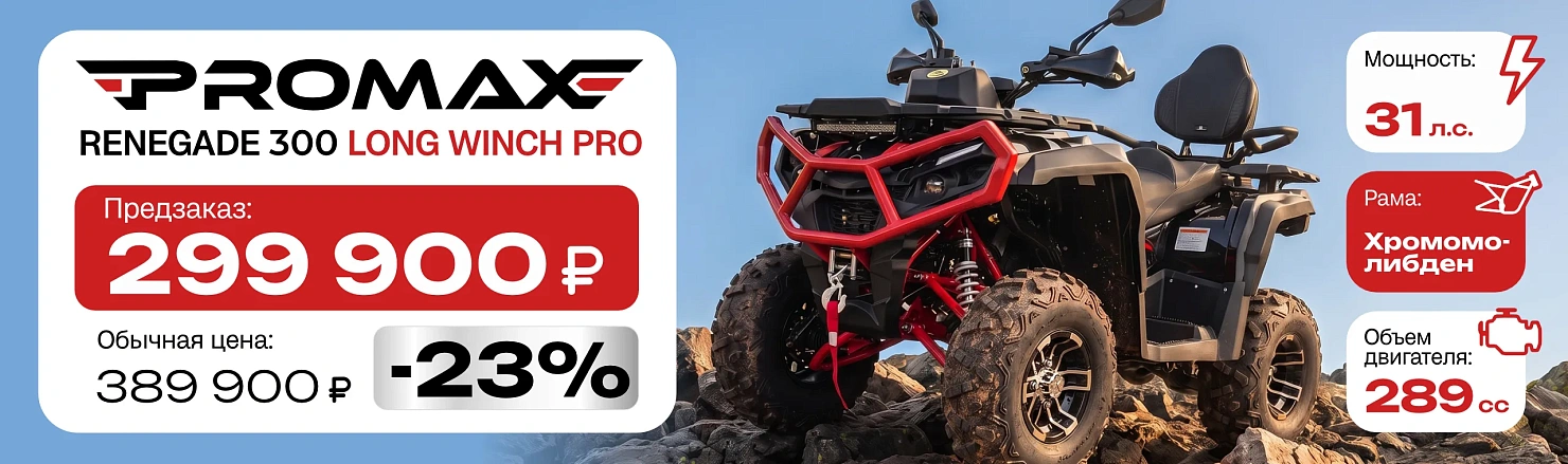 Квадроцикл PROMAX RENEGADE 300 LONG WINCH PRO
