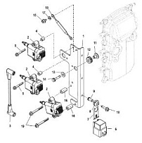 Катушка зажигания 4-Х ТАКТНОГО ПЛМ MERCURY 40 Серийный номер от 1B227000 до 1B344398