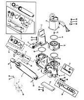 Система наклона двигателя, Three Ram (Design II ) 2-Х ТАКТНОГО ПЛМ MERCURY 90 Серийный номер от 9589039 до 9793576