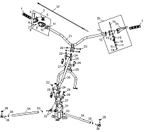 Управление рулевое C70300100 снегохода ТАЙГА РМ РЫСЬ