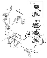 Маховик, ЭБУ и жгут проводов 4-Х ТАКТНОГО ПЛМ MERCURY 30 Серийный номер от 0R106999 и выше