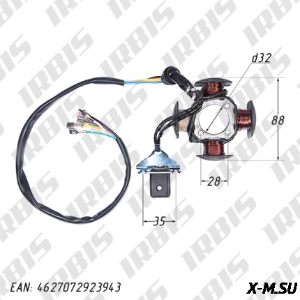 Статор генератора 157FMI, 162FMJ, 166FMM (CG, CB) (4 кат.) 