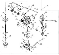Карбюратор снегохода SNOWFOX T201 (Cronus, S2, Motoland, TaoTao, WELS, CMOTO)