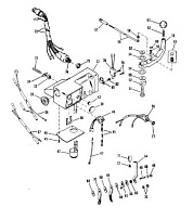 Ручки руля комплект (Часть 2) 2-Х ТАКТНОГО ПЛМ MERCURY 55 Серийный номер от 9741042 до 9885344