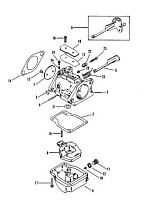 Карбюратор 2-Х ТАКТНОГО ПЛМ MERCURY 90 Серийный номер от 9589039 до 9793576