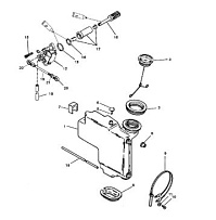 Компоненты для закачки масла 2-Х ТАКТНОГО ПЛМ MERCURY 50EO Серийный номер от 9885345 до 9973099