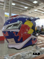Шлем кроссовый HETOSHI RED BULL XD1-86 цв. Бело-фиолетовый р. XXL