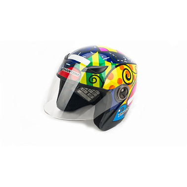 Шлем мото PHANTOM 619 #5graffiti-blue-yellow HPCTGR-UY 60