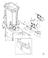 Корпус карданного вала 2-Х ТАКТНОГО ПЛМ MERCURY 75 Серийный номер от 1B000000 и выше