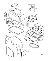 Капот 2-Х ТАКТНОГО ПЛМ MERCURY 55 Серийный номер от 0P017000 до 0P325499