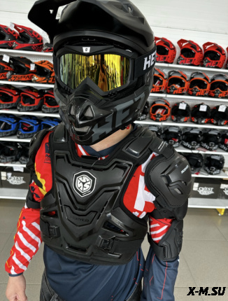 Мотозащита (черепаха с рукавами ACE BIKER XD4-96 цв. Черный р.L