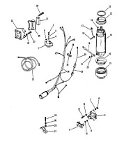 Стартер, соленоид стартера, выпрямитель тока 2-Х ТАКТНОГО ПЛМ MERCURY 60 Серийный номер от 6428681 до 0B122929
