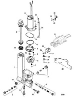 Силовая отделка 2-Х ТАКТНОГО ПЛМ MERCURY 50EO Серийный номер от 0T980000 до 0T999999