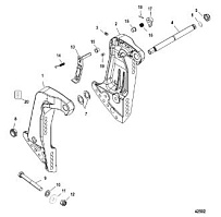 Кронштейны транца 4-Х ТАКТНОГО ПЛМ MERCURY 135 Серийный номер от 0P464488 до 0P514868