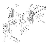 Кронштейн транца(SN- USA 0T800999/ BEL 0P267999 и ниже) 2-Х ТАКТНОГО ПЛМ MERCURY 75 Серийный номер от 0G760300 до 0T979999