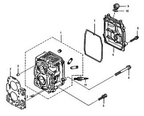 Головка цилиндра 4-Х ТАКТНОГО ПЛМ MERCURY 8 Серийный номер от 0R042475 и выше