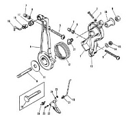 Дроссель и рычаг 2-Х ТАКТНОГО ПЛМ MERCURY 90 Серийный номер от 9589039 до 9793576
