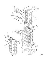 Блок цилиндров 4-Х ТАКТНОГО ПЛМ MERCURY 115 Серийный номер от 10T801000 до 1B226999