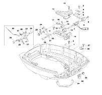 Рычаг дроссельной заслонки, Non-Handle Models 4-Х ТАКТНОГО ПЛМ MERCURY F15 Серийный номер от 0P075166  до 0P400999