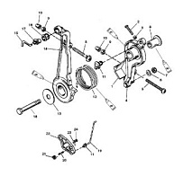 Дроссель и рычаг 2-Х ТАКТНОГО ПЛМ MERCURY 55 Серийный номер от 0G290585 до 0G589999