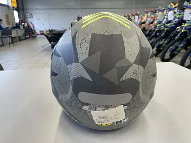 Шлем открытый с визором HETOSHI XD1-260 цв. Серый с черно-зелеными вставками р. L